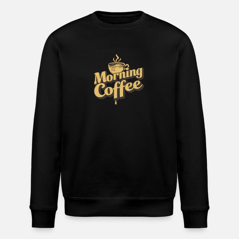 Morgenkaffee - Stanley/Stella Unisex Bio-Sweatshirt ROLLER - Schwarz
