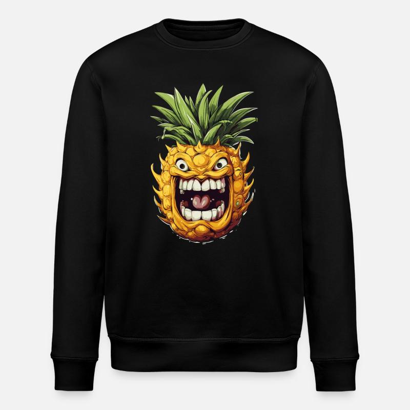 Funny Pineapple Fruit - Stanley/Stella ROLLER Unisex Organic Sweatshirt - black
