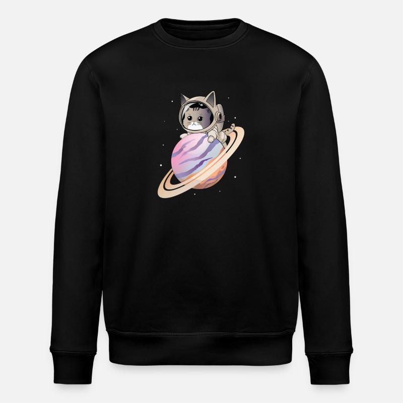 Chat de l’espace - Sweat bio ROLLER Stanley/Stella Unisexe - noir