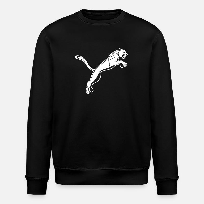 Léopard bondissant - Sweat bio ROLLER Stanley/Stella Unisexe - noir