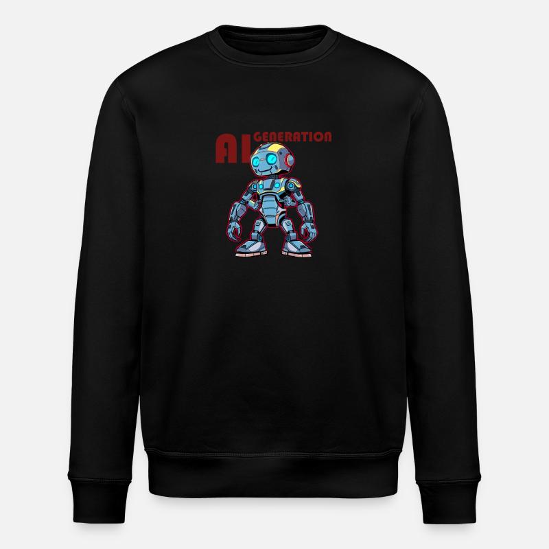 AI-GENERATION – Futuristic Robot Comic Style - Stanley/Stella Unisex Bio-Sweatshirt ROLLER - Schwarz