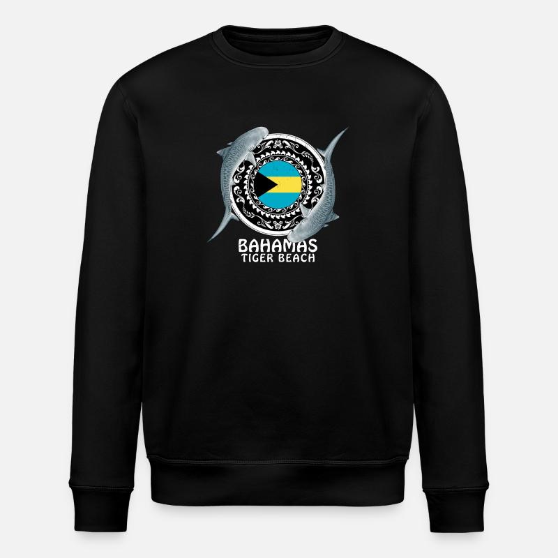 Tiger Beach Bahamas - Stanley/Stella ROLLER Unisex Organic Sweatshirt - black