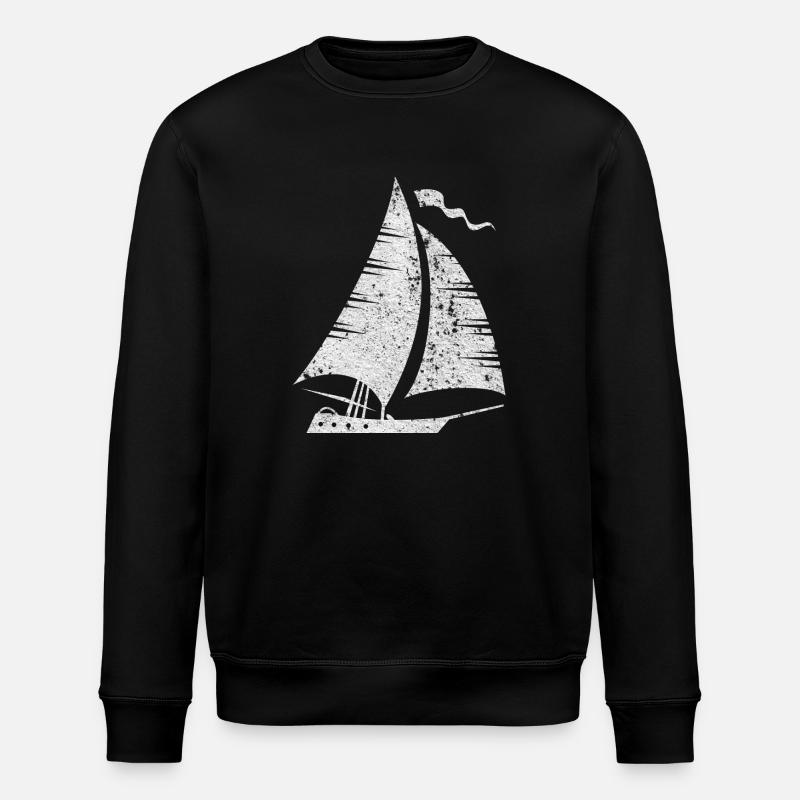 Sailboat Sailing Sailor - Stanley/Stella ROLLER Unisex Organic Sweatshirt - black