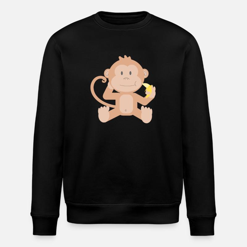Bébé singe banane - Sweat bio ROLLER Stanley/Stella Unisexe - noir
