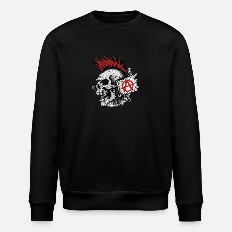 Punk Skull Rebellion - Stanley/Stella Unisex Bio-Sweatshirt ROLLER - Schwarz
