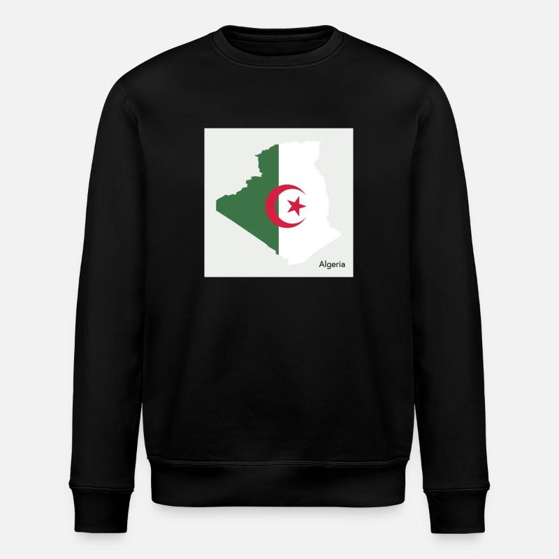 Algérie Drapeau, Carte - Sweat bio ROLLER Stanley/Stella Unisexe - noir