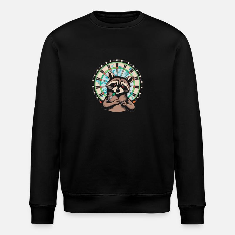 Waschbär-Dart - Stanley/Stella Unisex Bio-Sweatshirt ROLLER - Schwarz