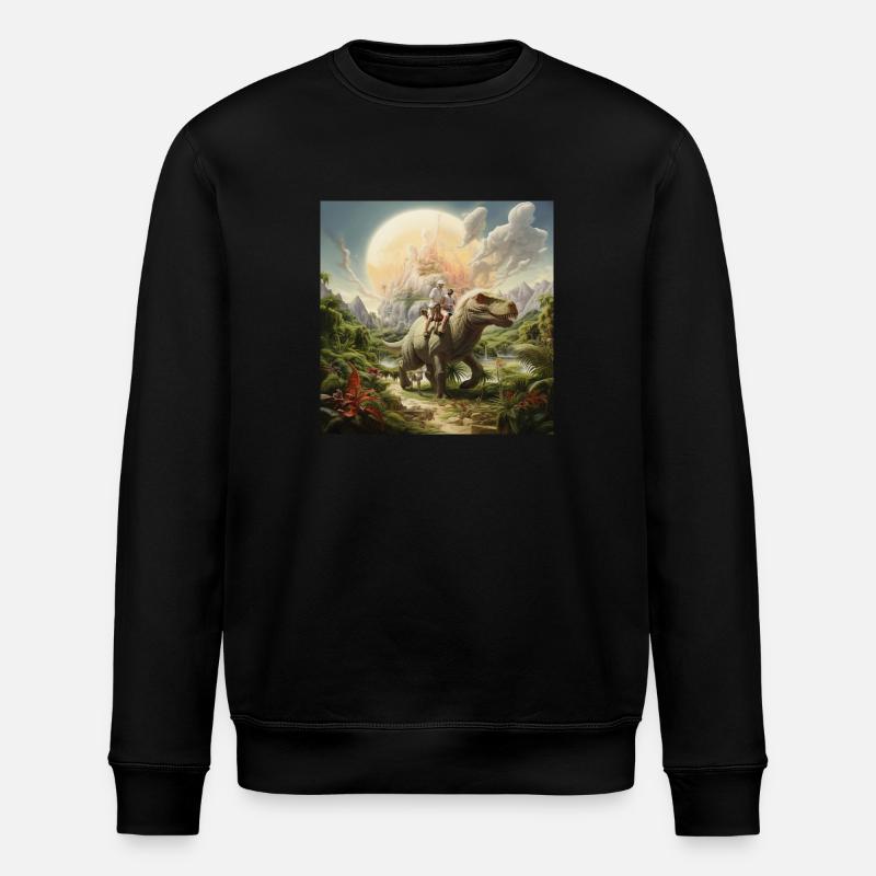 Dino-Welt - Stanley/Stella Unisex Bio-Sweatshirt ROLLER - Schwarz