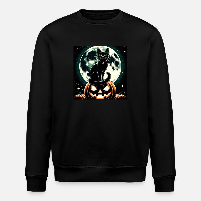 Chat et Halloween - Sweat bio ROLLER Stanley/Stella Unisexe - noir