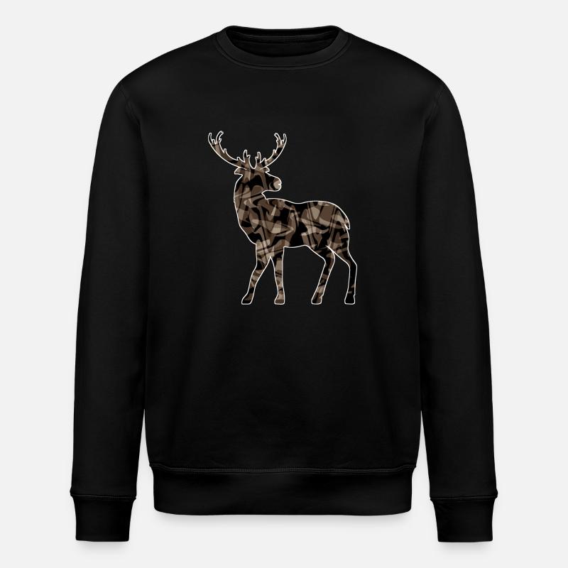 Cerf - Sweat bio ROLLER Stanley/Stella Unisexe - noir