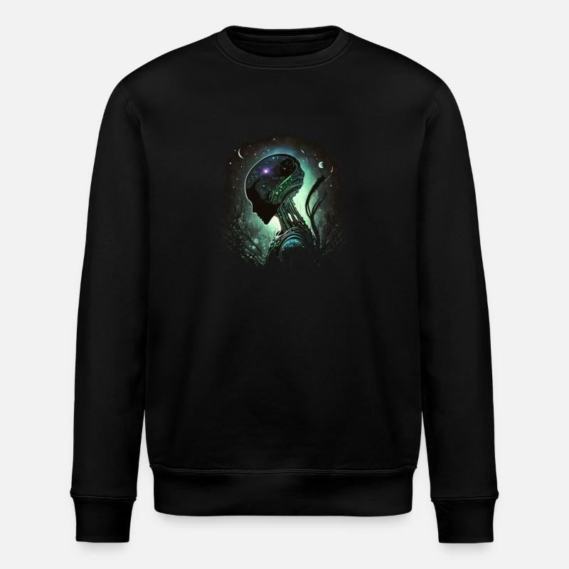 Außerirdischer - Stanley/Stella Unisex Bio-Sweatshirt ROLLER - Schwarz