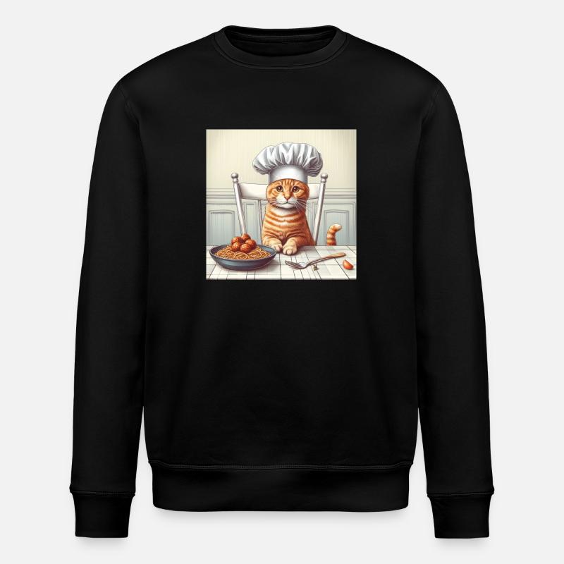 Chat cuisinier - Sweat bio ROLLER Stanley/Stella Unisexe - noir