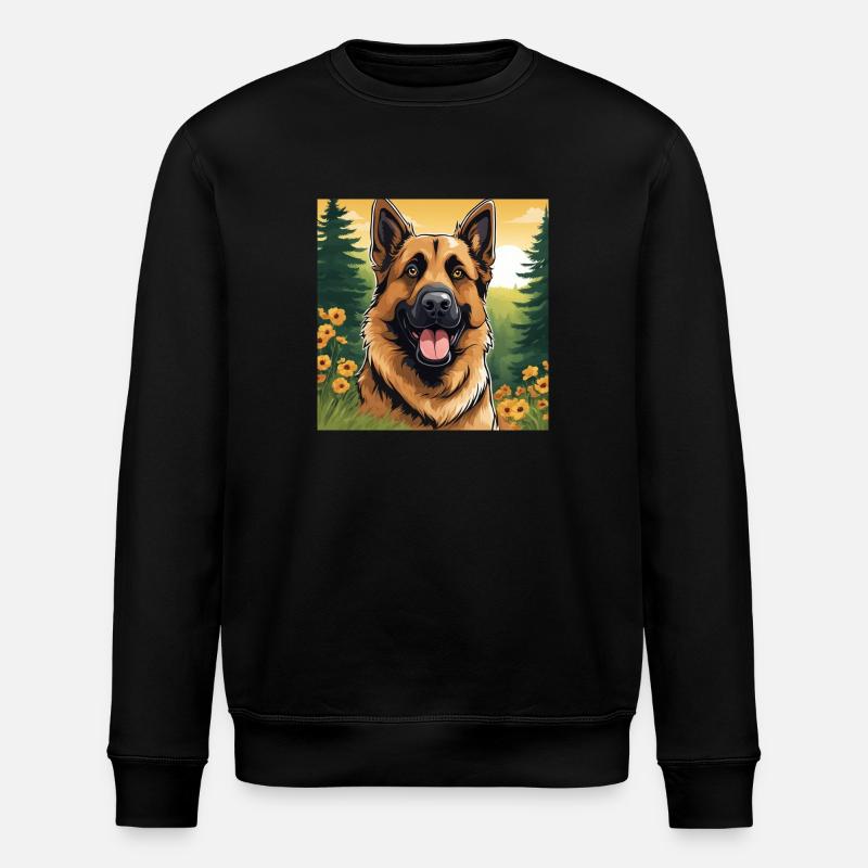 Schäferhund 2 - Stanley/Stella Unisex Bio-Sweatshirt ROLLER - Schwarz