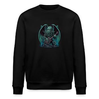 Cthulhu-Felsen - Stanley/Stella Unisex Bio-Sweatshirt ROLLER - Schwarz - Vorne - Nik (191cm)