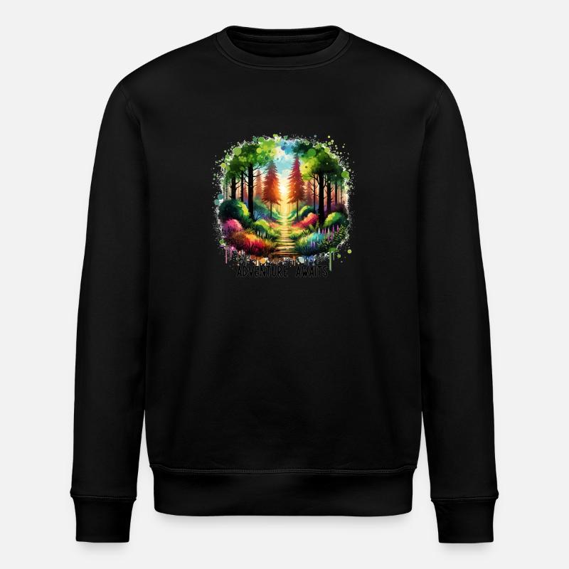 Adventure Awaits - Stanley/Stella Unisex Bio-Sweatshirt ROLLER - Schwarz