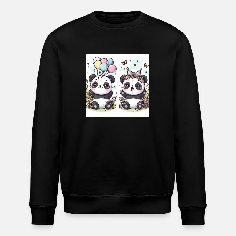 Fête des pandas - Sweat bio ROLLER Stanley/Stella Unisexe - noir