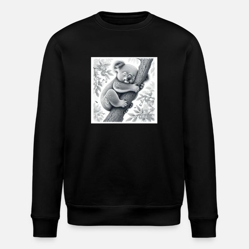 L’ours koala dort - Sweat bio ROLLER Stanley/Stella Unisexe - noir