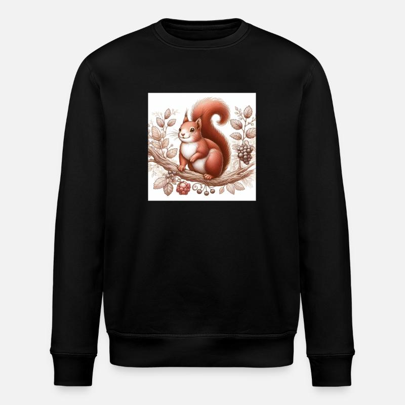 Écureuil - Sweat bio ROLLER Stanley/Stella Unisexe - noir