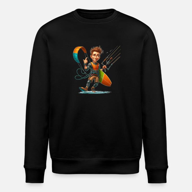 Kitesurfer 102a - Stanley/Stella Unisex Bio-Sweatshirt ROLLER - Schwarz
