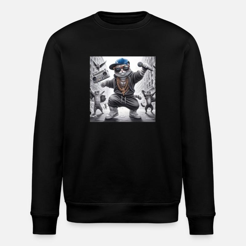 MC Miaou - Sweat bio ROLLER Stanley/Stella Unisexe - noir