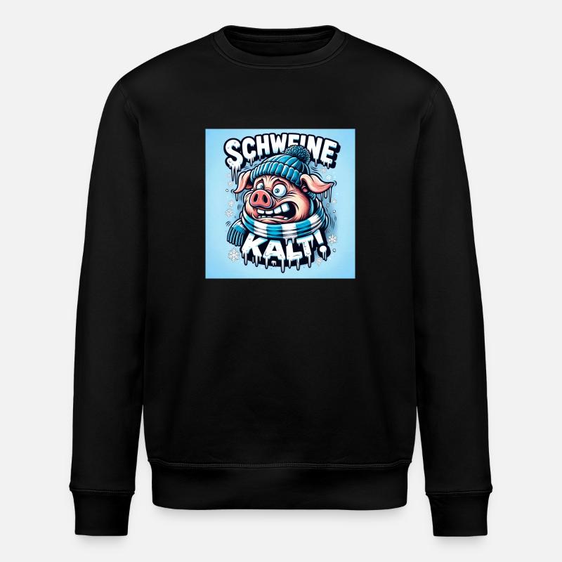 Cold as a pig! - Stanley/Stella ROLLER Unisex Organic Sweatshirt - black