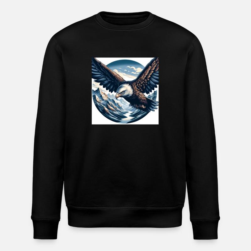 Adler - Stanley/Stella Unisex Bio-Sweatshirt ROLLER - Schwarz