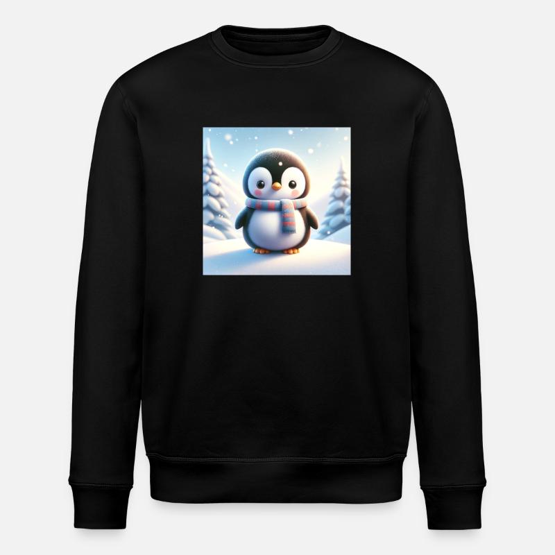 Pinguine snow - Stanley/Stella Unisex Bio-Sweatshirt ROLLER - Schwarz