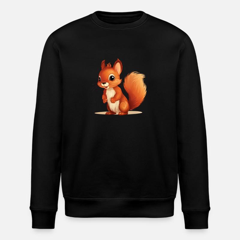 Écureuil mignon pour les enfants et les bébés - Sweat bio ROLLER Stanley/Stella Unisexe - noir