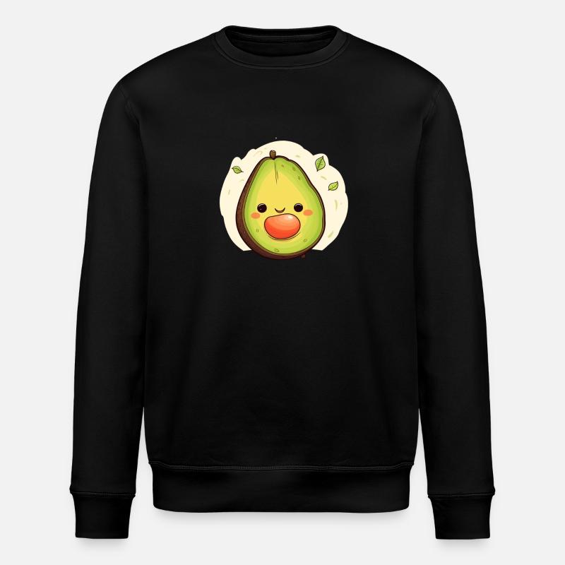 Avocat heureux avec noyau - Sweat bio ROLLER Stanley/Stella Unisexe - noir