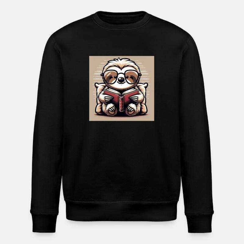 Bücherwurm - Stanley/Stella Unisex Bio-Sweatshirt ROLLER - Schwarz