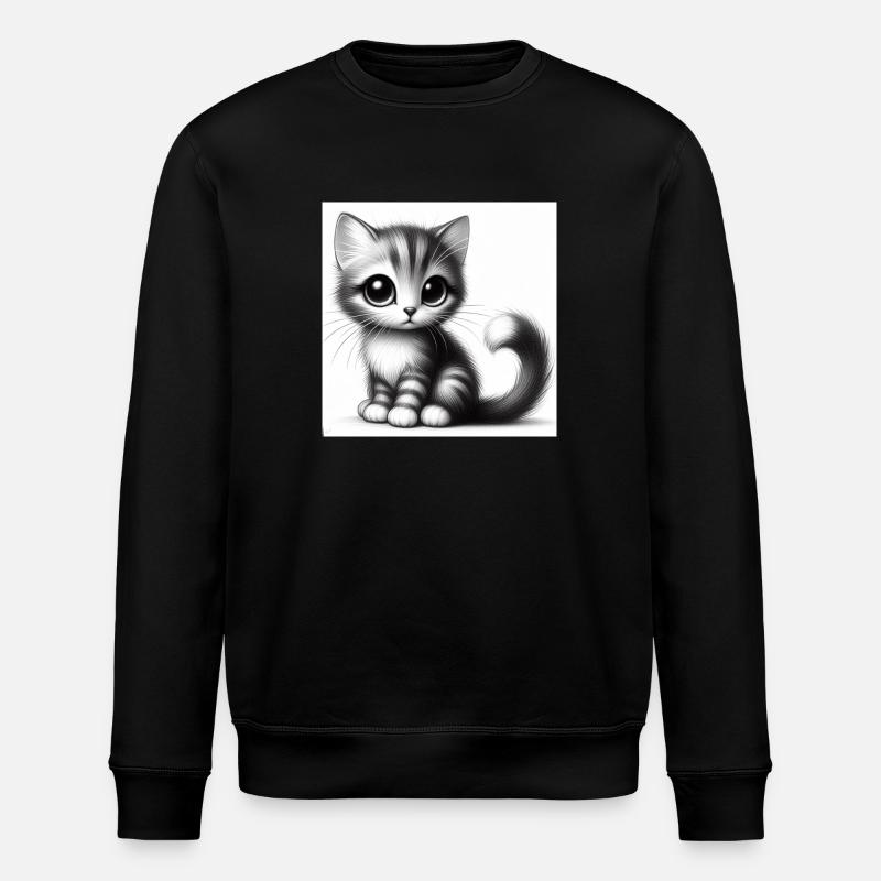Mignon petit chaton - Sweat bio ROLLER Stanley/Stella Unisexe - noir