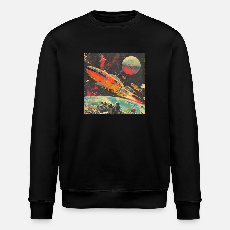 Spaceship - Stanley/Stella Unisex Bio-Sweatshirt ROLLER - Schwarz