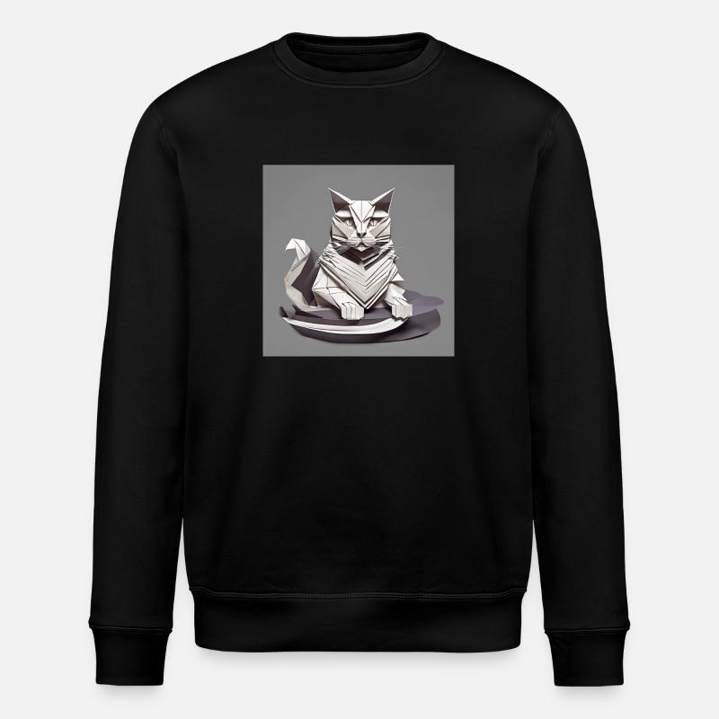 Katze - Stanley/Stella Unisex Bio-Sweatshirt ROLLER - Schwarz