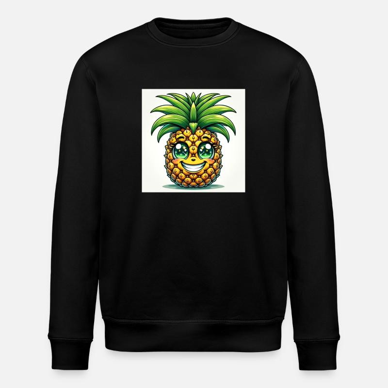 Ananas - Stanley/Stella Unisex Bio-Sweatshirt ROLLER - Schwarz