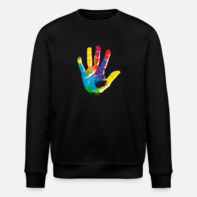 Regenbogen - Stanley/Stella Unisex Bio-Sweatshirt ROLLER - Schwarz
