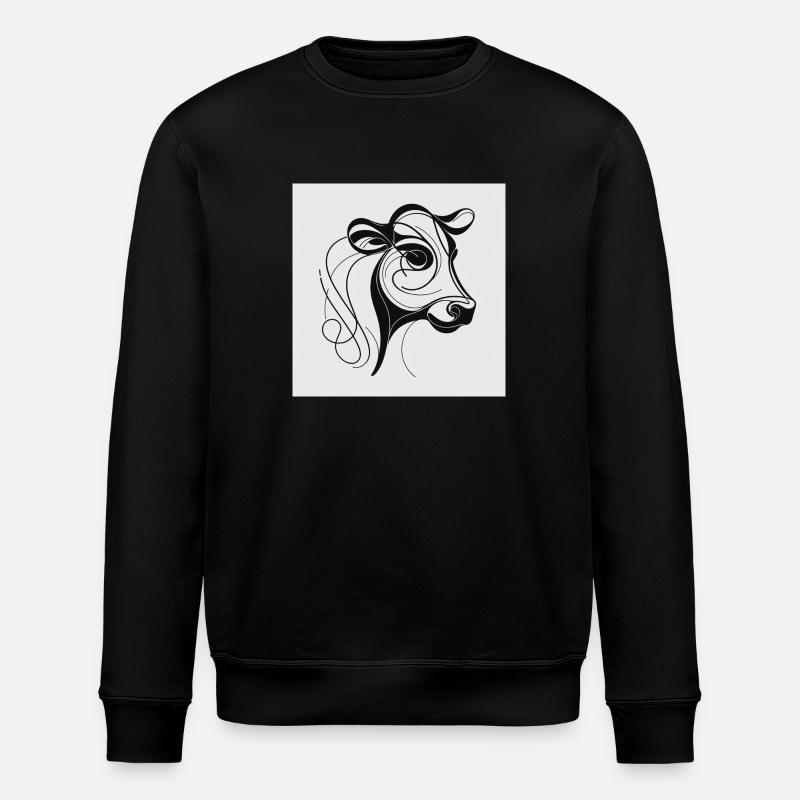 Vache tirée - Sweat bio ROLLER Stanley/Stella Unisexe - noir