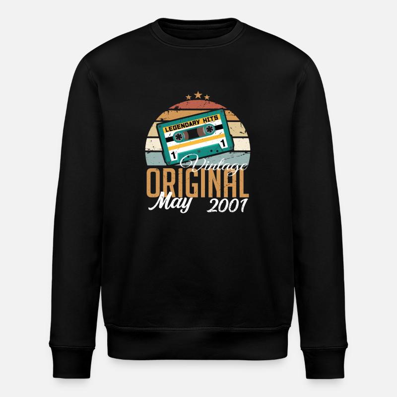 Maj 2001 Fødselsdagsgave 2001 Maj - maj 2001 - Stanley/Stella økologisk unisex-sweatshirt ROLLER - sort