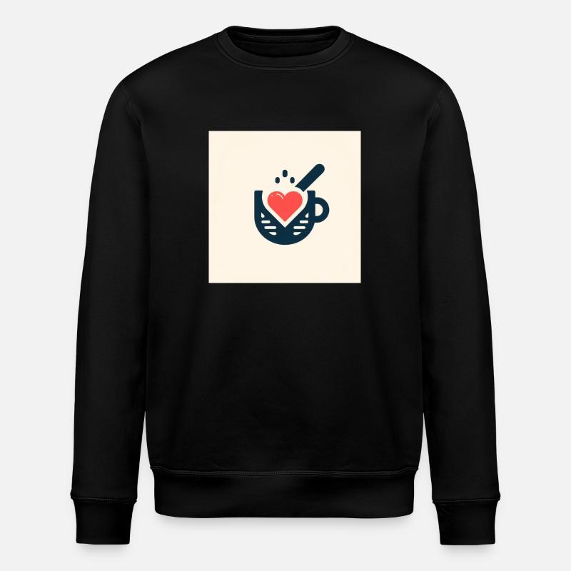Ich liebe Kaffee - Stanley/Stella Unisex Bio-Sweatshirt ROLLER - Schwarz