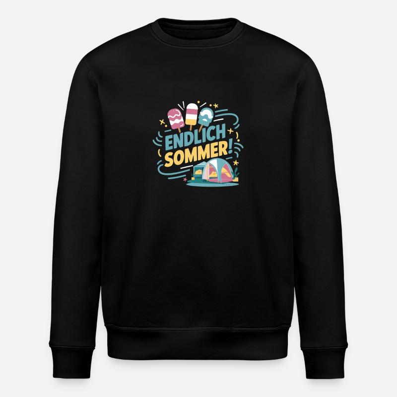 Endlich Sommer - Stanley/Stella Unisex Bio-Sweatshirt ROLLER - Schwarz