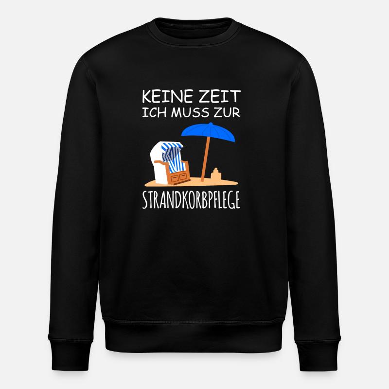 Strandkorb Urlaub - Stanley/Stella Unisex Bio-Sweatshirt ROLLER - Schwarz