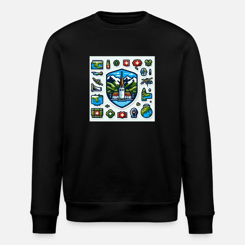 Tradition suisse - Sweat bio ROLLER Stanley/Stella Unisexe - noir