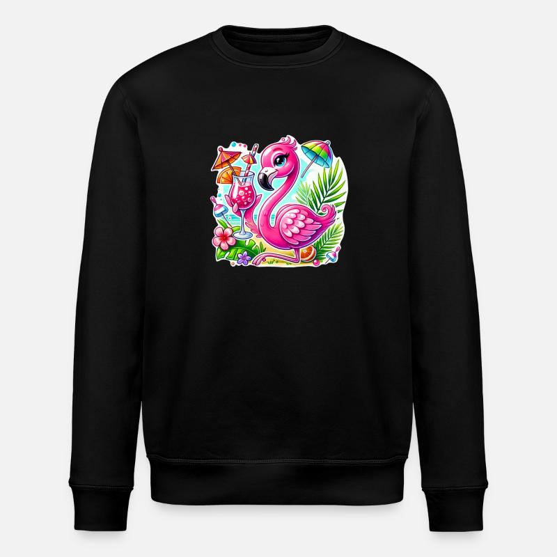Flamingo - Stanley/Stella Unisex Bio-Sweatshirt ROLLER - Schwarz