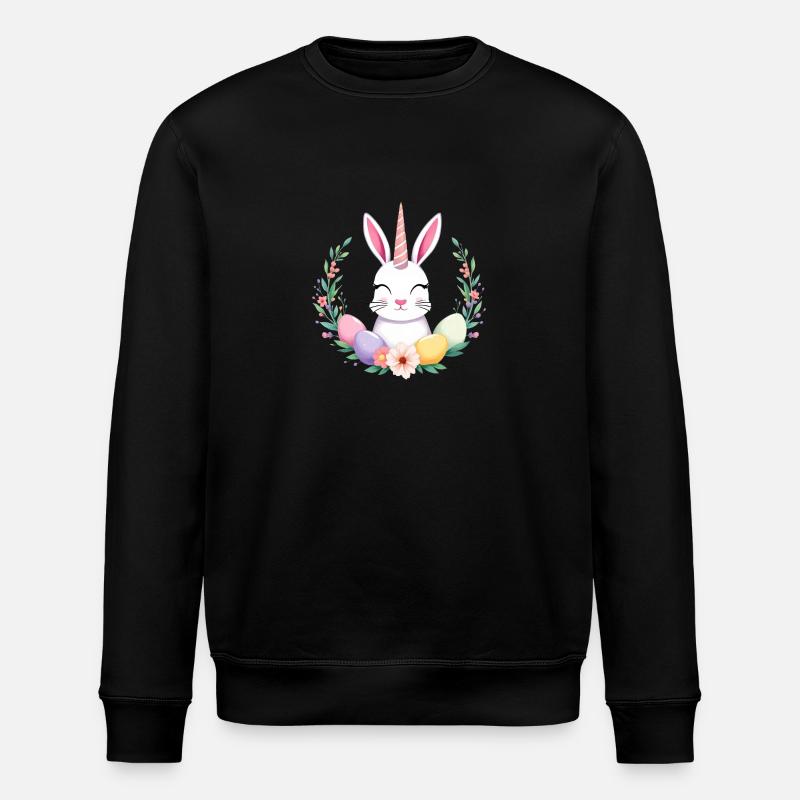 Lapin de Pâques licorne - Sweat bio ROLLER Stanley/Stella Unisexe - noir