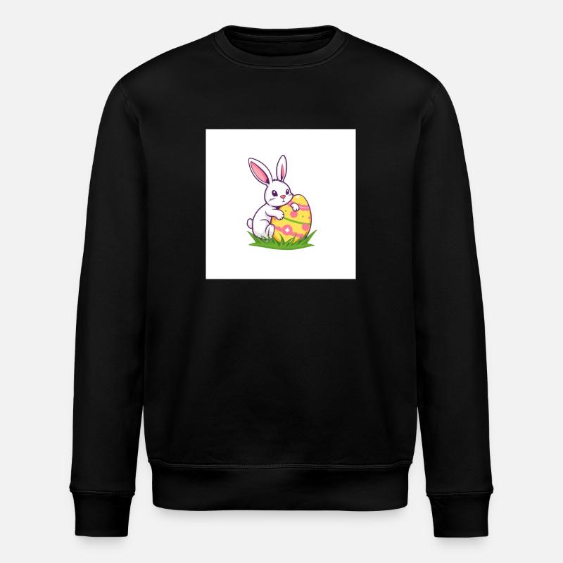 Hase & Ei – Das Osterwunder - Stanley/Stella Unisex Bio-Sweatshirt ROLLER - Schwarz