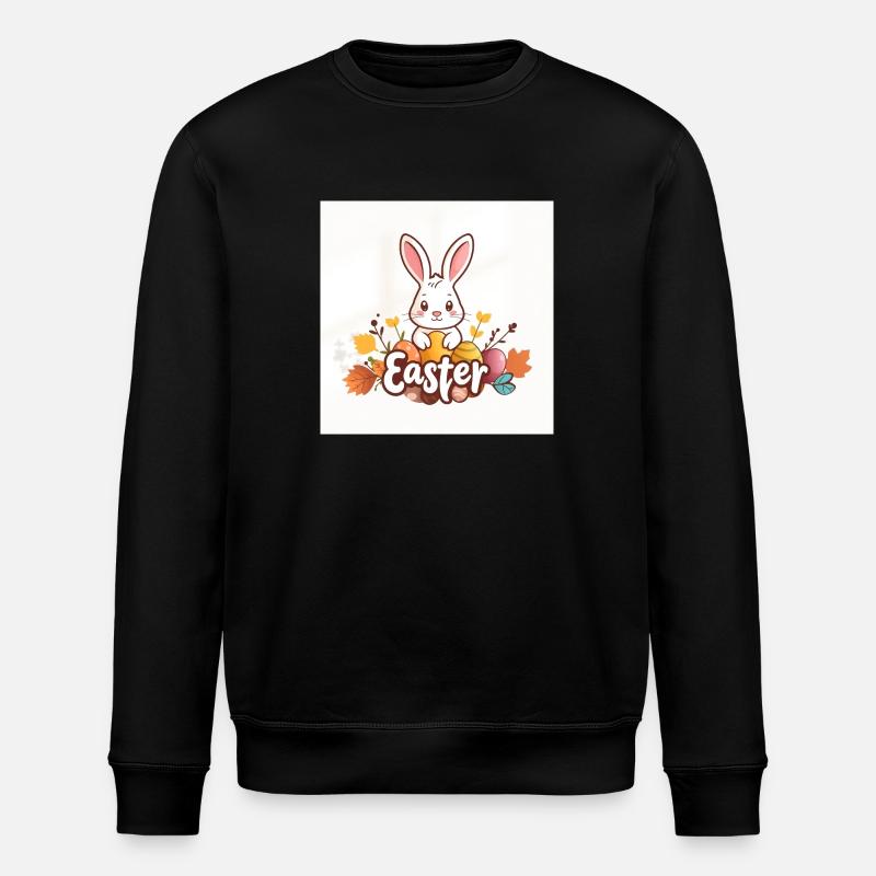 Zauberhafter Osterhase - Stanley/Stella Unisex Bio-Sweatshirt ROLLER - Schwarz