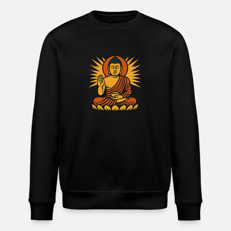 Buddha - Stanley/Stella Unisex Bio-Sweatshirt ROLLER - Schwarz