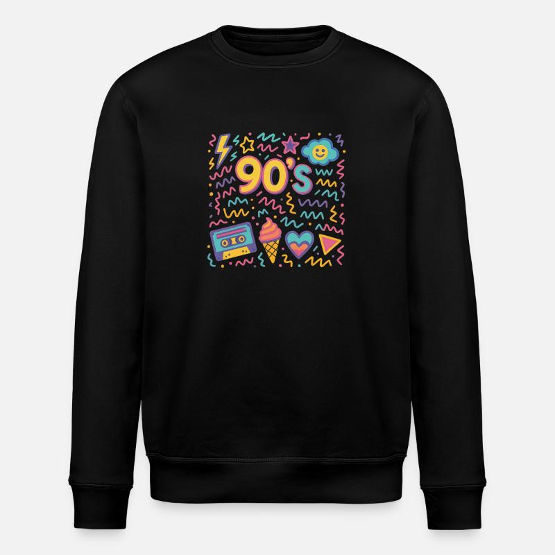 90's - Stanley/Stella Unisex Bio-Sweatshirt ROLLER - Schwarz