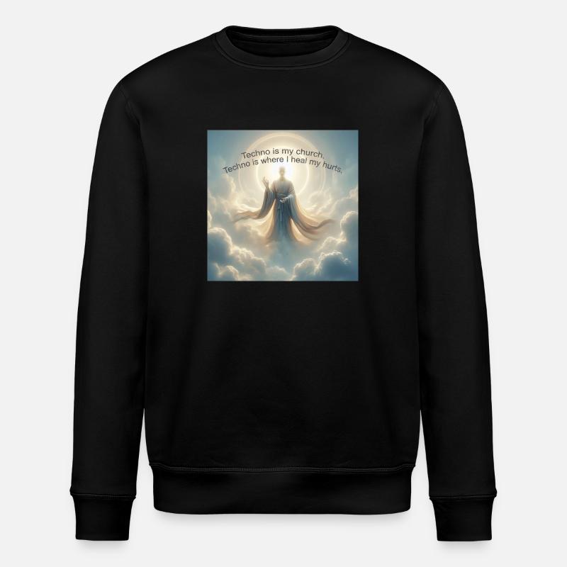 Techno Is My Church - Stanley/Stella Unisex Bio-Sweatshirt ROLLER - Schwarz