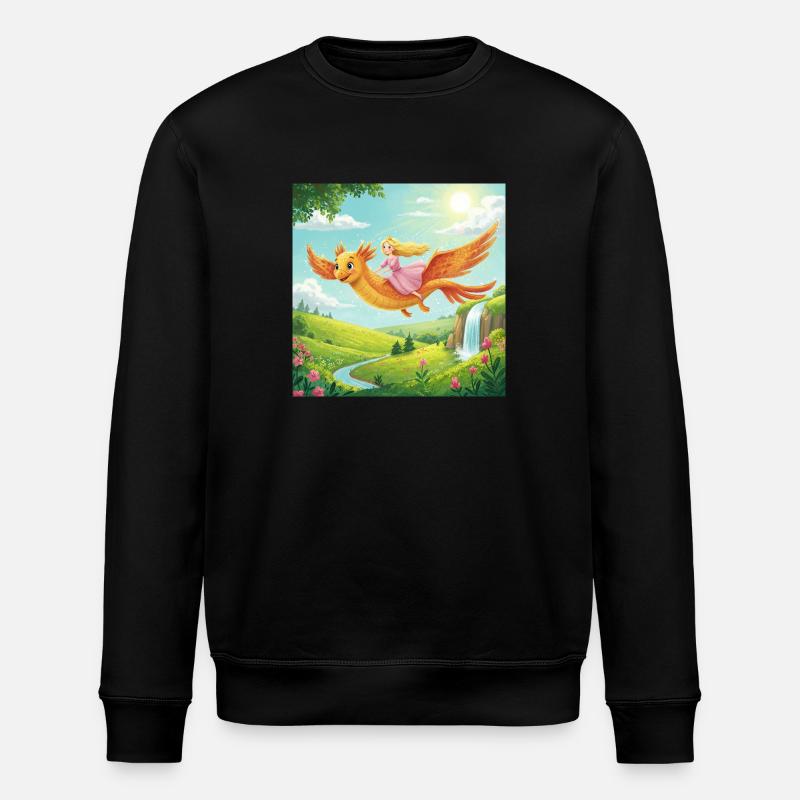 Fantasievolle Drachenreise - Stanley/Stella Unisex Bio-Sweatshirt ROLLER - Schwarz