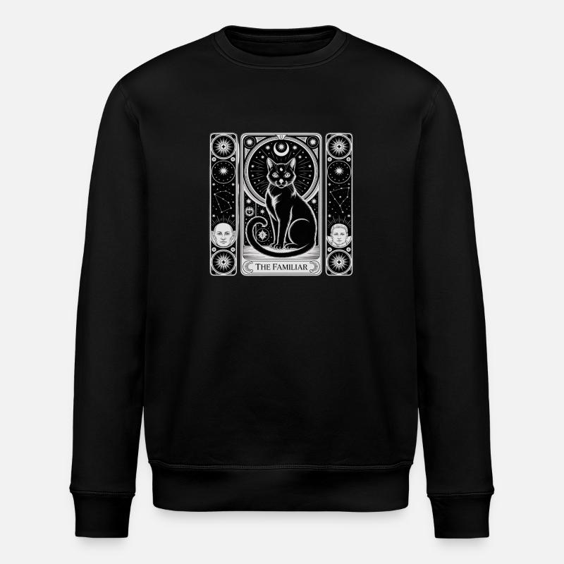 Die bekannte Tarotkarte - Stanley/Stella Unisex Bio-Sweatshirt ROLLER - Schwarz